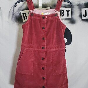 Boden Girls Raspberry-Color Corduroy Romper Sz 6-7 years